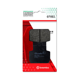 Brembo OE Gilera Fuoco/Piaggio X8/Piaggio X9 Carbon Ceramic Brake Pad - Rear - 07061