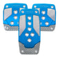 NRG Aluminum Sport Pedal M/T - Blue w/Silver Carbon - PDL-400BL