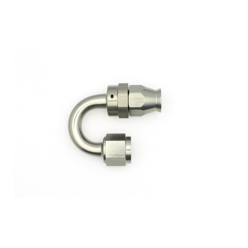 DeatschWerks 8AN Female Swivel 180-Degree Hose End PTFE (Incl. 1 Olive Insert) - 6-02-0857