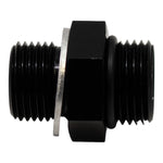DeatschWerks 6AN ORB Male to M14 X 1.5 Metric Male (Incl O-Ring and Washer) - Anodized Matte Black - 6-02-0603-B