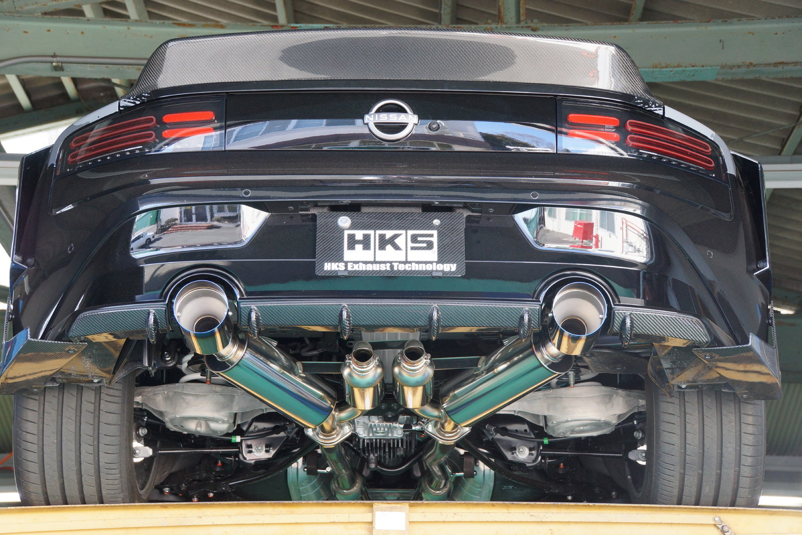 HKS Full Dual Muffler Catback Exhaust System - Nissan 400Z RZ34 VR30DDT - Revzone