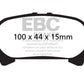 EBC 00-04 Toyota Avalon 3.0 Ultimax2 Rear Brake Pads - UD828