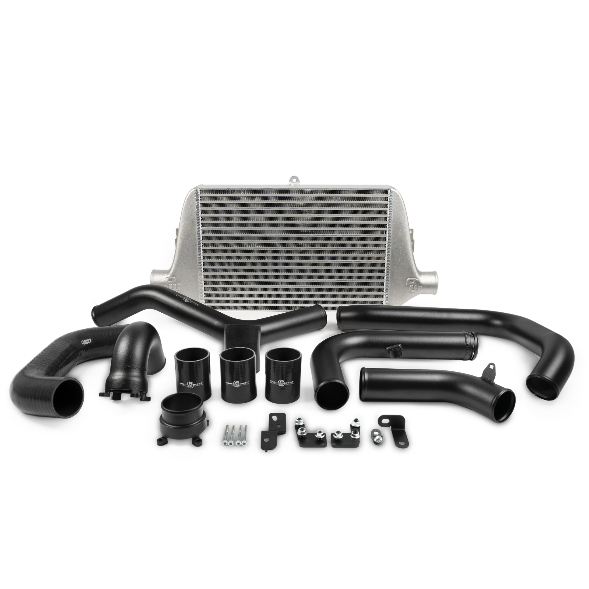Process West Stage 2 Front Mount Intercooler Kit - PW Intake Fitment - 2022+ WRX - Silver