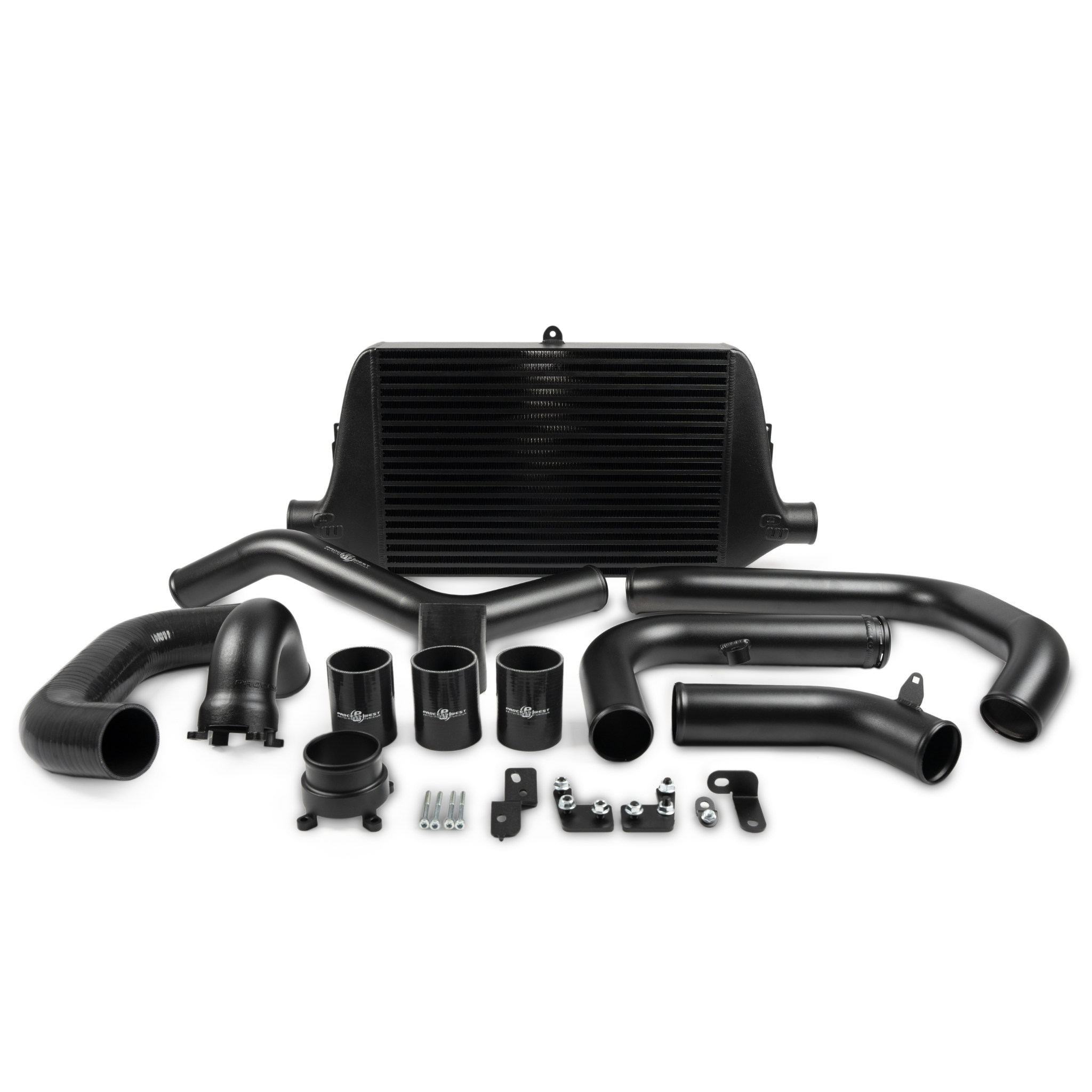 Process West Stage 2 Front Mount Intercooler Kit - PW Intake Fitment - 2022+ WRX - Black