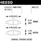 Hawk 98-02 Chevrolet Camaro SS/Z28 / 98-02 Pontiac Firebird HT-10 Race Rear Brake Pads - HB250S.653