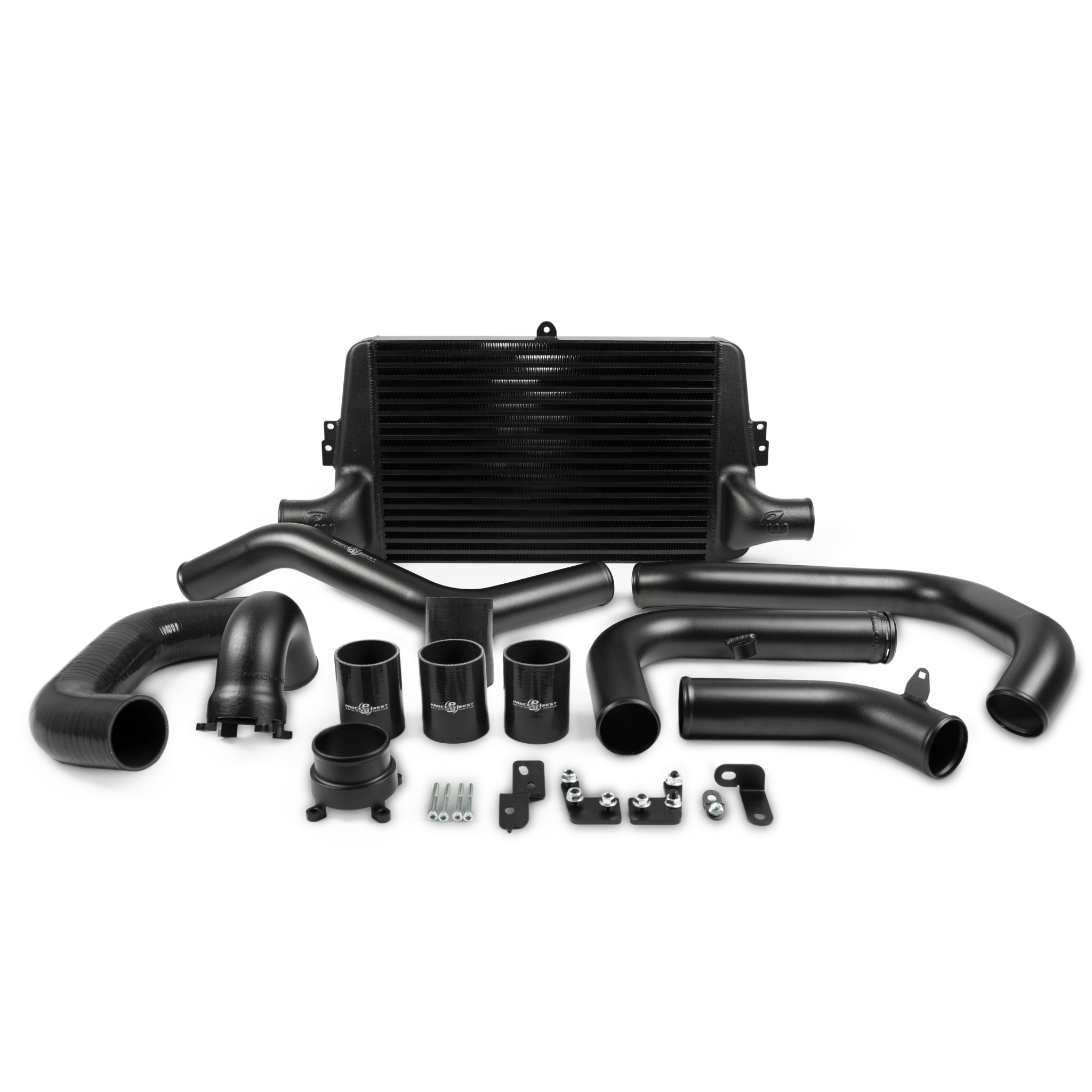 Process West Stage 1 Front Mount Intercooler Kit - PW Intake Fitment - 2022+ WRX - Black