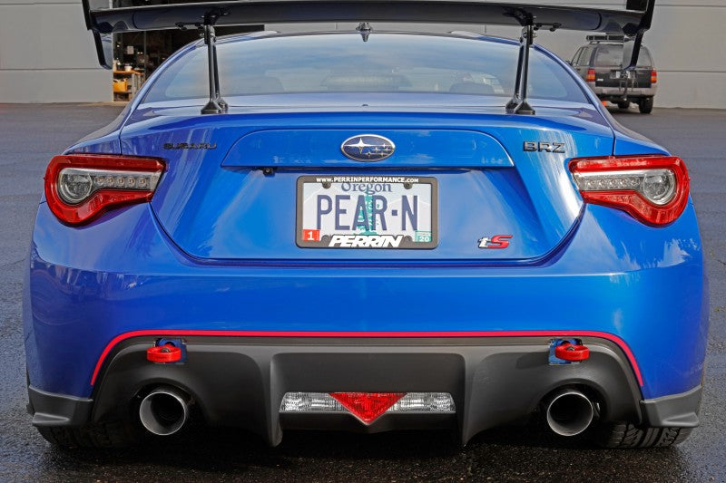 PERRIN 13-25 Subaru BRZ / 13-20 Scion FRS & Toyota 86 / 22-25 GR86 Tow Hook Kit (Rear) - Red - PSP-BDY-255RD