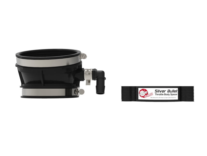 aFe 2020 Vette C8 Silver Bullet Aluminum Throttle Body Spacer / Works With aFe Intake Only - Black - 46-34023B