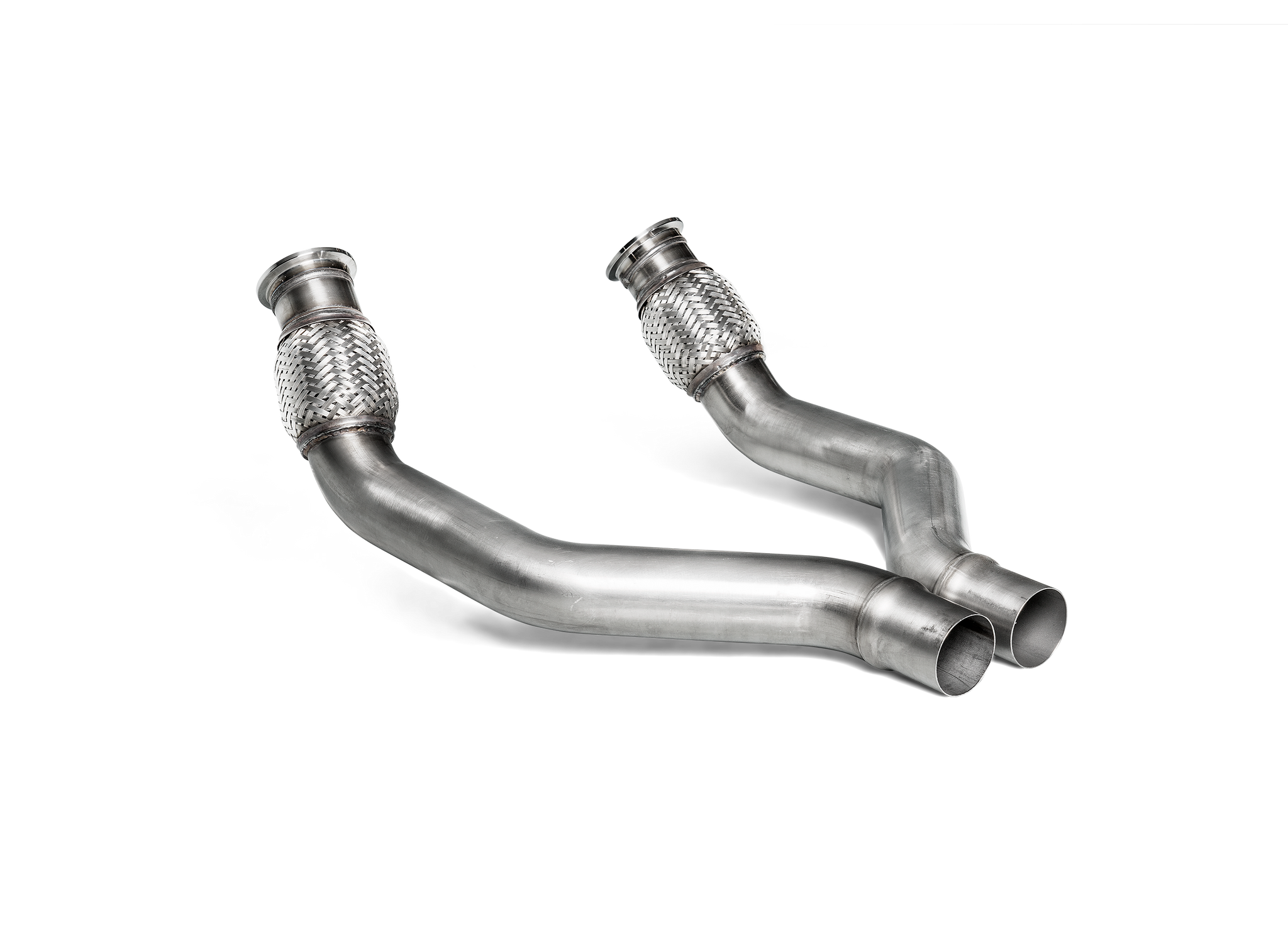 Akrapovic Link pipe set (SS) - for Akrapovic aftermarket exhaust system - Audi RS 6 Avant (C7) 2017-2018 - L-AU/SS/3 - Revzone