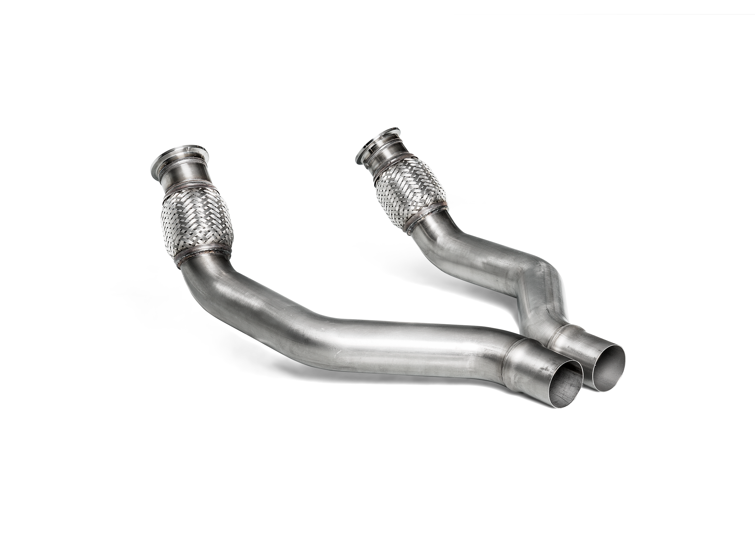 Akrapovic Link pipe set (SS) - for Akrapovic aftermarket exhaust system - Audi RS 6 Avant (C7) 2017-2018 - L-AU/SS/3 - Revzone