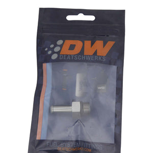 DeatschWerks 6AN ORB Male To 5/16in Barb Fitting (Single Barb - Incl O-Ring) - 6-02-0505