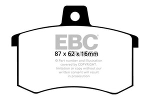 EBC 91-95 Alfa Romeo 164 2.0 Turbo Ultimax2 Rear Brake Pads - UD228