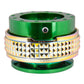 NRG Quick Release Kit - Pyramid Edition - Green Body / Neochrome Pyramid Ring - SRK-210GN/MC