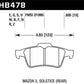 Hawk 13-14 Ford Focus ST / Mazda/ Volvo DTC-70 Race Rear Brake Pads - HB478U.605