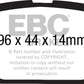 EBC 11+ Fiat 500 1.4 (ATE Calipers) Ultimax2 Rear Brake Pads - UD1569