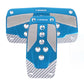 NRG Aluminum Sport Pedal A/T - Blue w/Silver Carbon - PDL-450BL