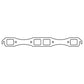 Cometic Chrysler Big Block B/RB V8 .043in Copper Exhaust Manifold Gasket Set-1.780in x 1.480in Port - C15307C