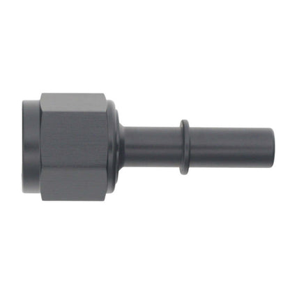 DeatschWerks 8AN Female Flare Swivel to 3/8in Male EFI Quick Disconnect - Anodized Matte Black - 6-02-0133-B