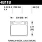 Hawk Alcon 4R-Type / Alcon R-Type (Short Profile) Blue 9012 Race Brake Pads - HB118E.560
