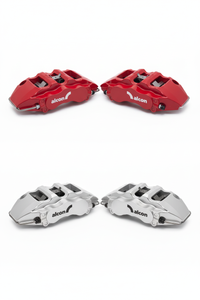 4 Alcon brake calipers - 2 red and 2 silver