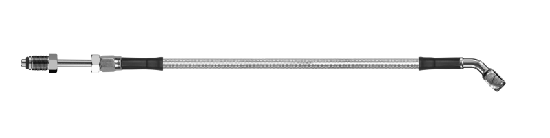 Goodridge 62in Universal Clutch Line w/SS Fittings & Clear Hose - 45 Deg Banjo w/Straight 7/16 UNF - HD1045-1CC-CL62