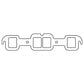 Cometic Oldsmobile 400/425/455 .094in HTG Exhaust Gasket Set - 1.920in x 1.550in Rectangular Ports - C15330HTG
