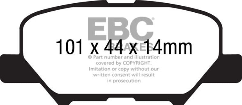 EBC 14+ Mazda 3 2.0 (Mexico Build) Redstuff Rear Brake Pads - DP32171C