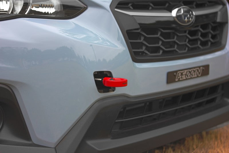 PERRIN 22-25 Subaru WRX / 18-23 Crosstrek / 20-25 OBXT / 17-23 Impreza Tow Hook Kit (Front) - Red - PSP-BDY-237RD
