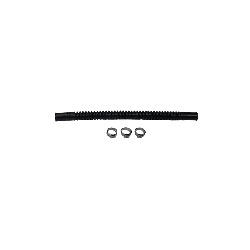 Deatschwerks Convoluted Tubing 200mm Length x 8mm ID Side 1 x 8mm ID Side 2 - Black - 9-CT-8-516