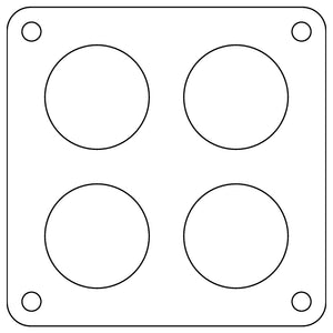 Cometic Holley Dominator 4-Hole .060in Fiber Carburetor Gasket - 2.00in Holes - C15314FC
