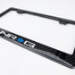 NRG Carbon License Plate Frame/ Fiber Poly Dip Finish Wet w/ NRG Logo - CARB-P200NRG