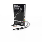 Goodridge 13-16 HD-FLH/FLT Multi Model Black Clutch Line w/Clear Fitting - HD0127-1CB-CL