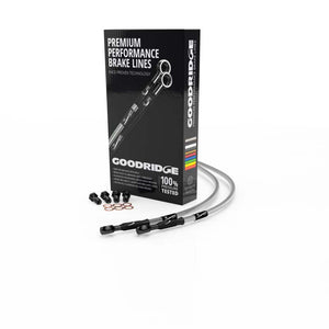 Goodridge 13-16 HD-FLH/FLT Multi Model Black Clutch Line w/Clear Fitting - HD0127-1CB-CL