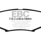 EBC 06-11 Dodge Nitro 3.7 Ultimax2 Rear Brake Pads - UD1274