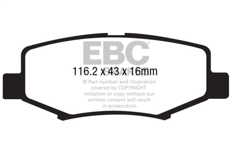 EBC 06-11 Dodge Nitro 3.7 Ultimax2 Rear Brake Pads - UD1274