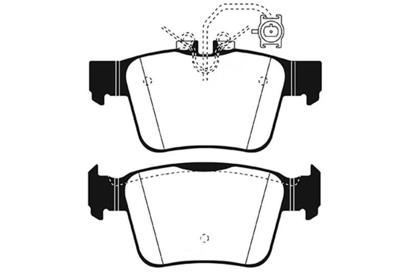 EBC 17+ Alfa Romeo Giulia 2.0L Turbo Ultimax Rear Brake Pads - UD1989