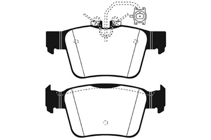 EBC 17+ Alfa Romeo Giulia 2.0L Turbo Ultimax Rear Brake Pads - UD1989