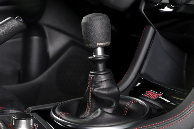 GrimmSpeed Stubby Shift Knob Stainless Steel Black - M12x1.25 - 380002