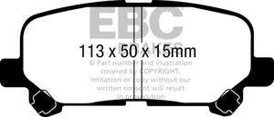EBC 07-13 Acura MDX 3.7 Ultimax2 Rear Brake Pads - UD1281