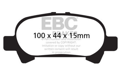 EBC 00-04 Toyota Avalon 3.0 Ultimax2 Rear Brake Pads - UD828