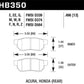 Hawk Honda/Acura ER-1 Endurance Racing Rear Brake Pads - HB350D.496