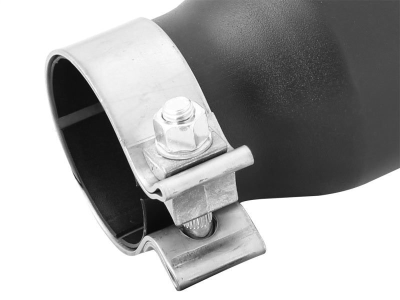 aFe MACH Force-XP 409 SS Single Wall Universal Clamp On Exhaust Tip - Black - 49T25354-B06