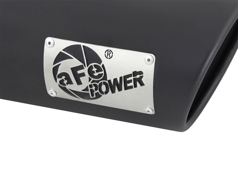 aFe MACHForce XP 3in Inlet x 4in Outlet x 9in Length Clamp-On Black Tip - 49T30401-B09