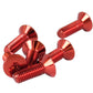 NRG Steering Wheel Screw Upgrade Kit (Conical) - Red - SWS-100RD