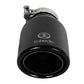 aFe Takeda 304 Stainless Steel Clamp-On Exhaust Tip 2.5in.Inlet / 4in Outlet - Black - 49T25404-B08