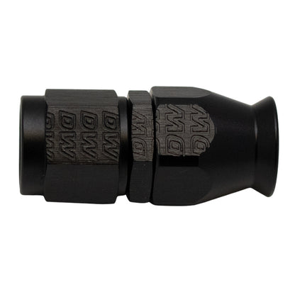 DeatschWerks 6AN Female Swivel Straight Hose End PTFE (Incl 1 Olive Insert) - Anodized Matte Black - 6-02-0850-B