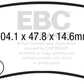 EBC 2016+ Mazda 6 2.5L Redstuff Rear Brake Pads - DP32287C