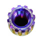 NRG 200 Series M12 X 1.25 Titanium Lug Nut Set - 21 Pc w/Lock Key Socket - Neochrome - LN-T210MC-21