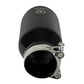 aFe Takeda 304 Stainless Steel Clamp-On Exhaust Tip 2.5in.Inlet / 4in Outlet - Black - 49T25404-B08