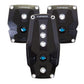 NRG Brushed Aluminum Sport Pedal M/T - Black w/Black Rubber Inserts - PDL-200BK